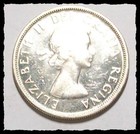 1958 Canada  Bc Silver Dollar Totem Pole   death Dollar    Lustrous Bu   11d78