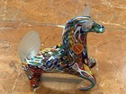 Murano Millefiori Horse Kb Italy Art Glass  5  Vintage Mcm Original Labels Euc