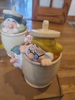 Disney Snow White 7 Dwarfs Set Of 4 Cookie Jars - Read