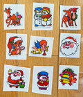 Vintage 80s Sticker Lot  Puffy Holiday Christmas Stickers  Used Restored  read 