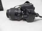 Nikon D3200 24 2mp Black Dslr Camera W  Battery   Charger With 18-55 Lens