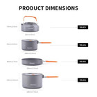 Fire-maple Feast Outdoor Camping Cookware  Pot And Pan Set Stackable Kit Hard-an