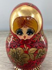 Vintage 10 Piece Matryoshka Russian Nesting Dolls Hand Painted Lacquered Wood