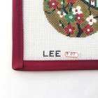 Lee Handpainted Needlepoint Canvas Ornament Flowers Japanese Style Round 18 Mesh