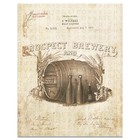 Antique Beer Art Print 1877 Prospect Brewery Advertising Home Bar Wall Decor
