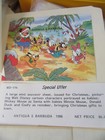 Mickey Mouse Christmas   5 00 Souv  Sheet Mnh   8 Stamps 1984  Antigua   Barbuda