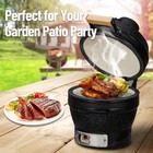 Garvee 13  Portable Ceramic Charcoal Grill Heavy Duty Bbq Smoking Outdoor Stand