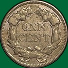 1857 Flying Eagle Cent Almost Uncirculated Au Coin  43777