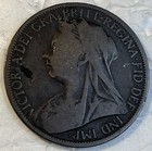 1899 Mint Error Great Britain One 1 Penny Coin Strike Error On Both Sides Km 790