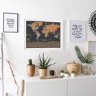 Scratch Off World Map Poster     Deluxe Travel Map  Black   Gold
