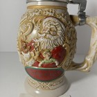 Vintage 1994 Avon Father Christmas Lidded Beer Stein E1