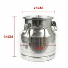 12l-60l Stainless Steel Milk Can Food Beverage Barrel Storage Bucket Container