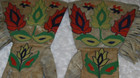 Native American Sioux Northern Plains 1890-1900 Men s Beaded Gauntlets On Hide