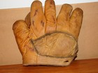 Antique Vintage Lht Split Finger One Inch Web Baseball Glove Mitt