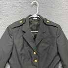 Vtg Us Army Dress Coat Womens 13s Blazer Uniform Jacket Gold Buttons Wool Blend