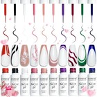 10pcs Nail Art Gel Liner Set 3d Nail Art Pens Effect For Fine 10colors Set