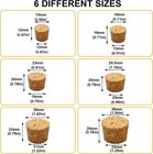 30pcs Natural Cork Stoppers For Glass Bottles And Diy Projects  Tapered Design