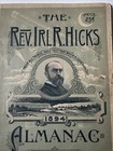 Antique 1894 Rev Irl R Hicks Almanac Quack Medicine Ads Vtg St Louis Missouri