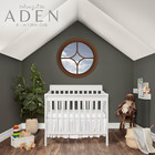 Aden 4-in-1 Convertible Mini Crib In White  Greenguard Gold Certified  Non-toxic