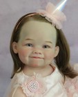 28in Pretty Toddler Girl Reborn Baby Doll Painted Kits Rooted Hair Handmade Gift