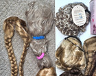Lot Of 23 Synthetic Doll Hair Wigs  Various Sizes  New   Used