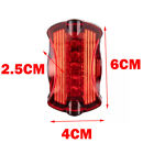2pc Bike Tail Light 5led Red Safety Back Rear Flashing 6mode Aaa Battery Powered