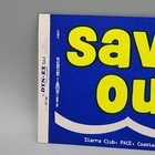 Original Vintage Save Our Coast Blue Yellow Bumper Sticker California 15 x3 5 