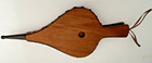 Bellows Fireplace Wood Leather Brass End Vintage 18 25  Long X 7 25  Wide