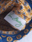 Vera Bradley Riviera Blue Mini Purse Handbag Bucket Shoulder Bag Cotton