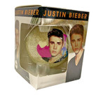 2 Piece Bundle  Silver Justin Bieber Christmas Santa  Hat  And Ornament