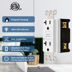 Gfci Gfi Outlet 20 Amp Safety Receptacle Led Indicator With Wall Plate Non-tr Us