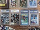 Vintage Sports Cards Lot Baseball basketball football 7 Grade 10 Cards