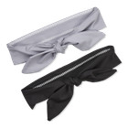 Scunci Play Adjustable No-slip Grip Headwraps  Gray   Black  2-pieces