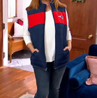Nfl New England Patriots Womens Zip Up Vest Reversible Fleece Logo  Warm Xl  Xxl