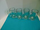 X-large Clear Glass Drinking Mugs With Handle 26 5oz Set Of 4 Beer Or Tea  Nwt