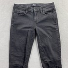 Paige Jeans Womens 28 Black Denim Pants Verdugo Ultra Skinny Distressed Casual