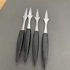 Vintage Stainless Appetizer Party Picks Forks Plastic   Wood Handles 31 Total 