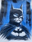 Batman catman Original Art 14x11 Canvas