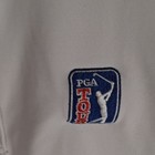 Peter Millar Pga Tour Womens Short Sleeve White Green Polo Stretch Size Small
