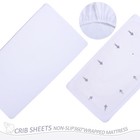 Cloele 3 Pieces Baby Crib Bedding Set- Solid Ruffle Quilted Crib  Pure White