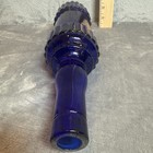 Vintage Cobalt Wine Blue Glass Decorative Textured Bottle 13 