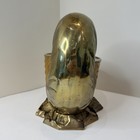 Vintage Large Brass Nautilus Shell Planter Korea Coastal Nautical 11    Read Ship