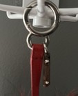 Fendi Red Fur Bag Bugs Leather Key Chain   Bag Charm Wob