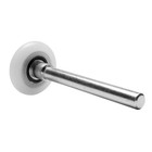 White Garage Door Roller  Plastic Wheel Steel Stem  11 Ball Bearing  10 Pack