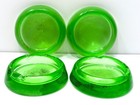 Lot Of 4 Antique Uranium Glass Furniture Leg Coasters - Glows
