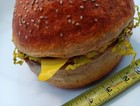 Large Vintage Artificial Hamburger Model Realistic Fake Food Prop 