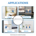 Wall-mounted Laundry Clothes Storage Drying Rack Retractable Dryer Hanger White