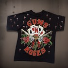 Guns N Roses  cards And Bulet Holes  All Over Print 1991 Vintage T Shirt