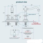 Brushed Nickel 4 In Centerset Lavatory Bathroom Sink Faucet Mixer Tap With Drain