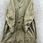 Vtg Us Army Jacket Mens Large Green Cold Weather Field Hooded Trench Coat 80s